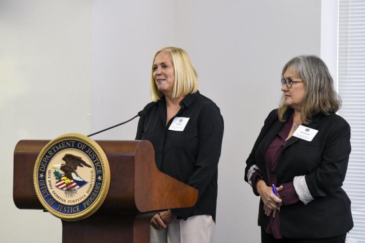 Kellie Blue, co-chair of the Programs and Practice Subcommittee (left), and Kristen Kracke, chair of the Policy Subcommittee (right) - September 19, 2024 meeting