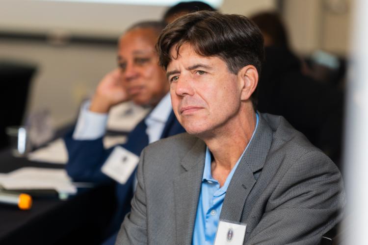 Meeting Participant Jeffrey Buehler listening intently