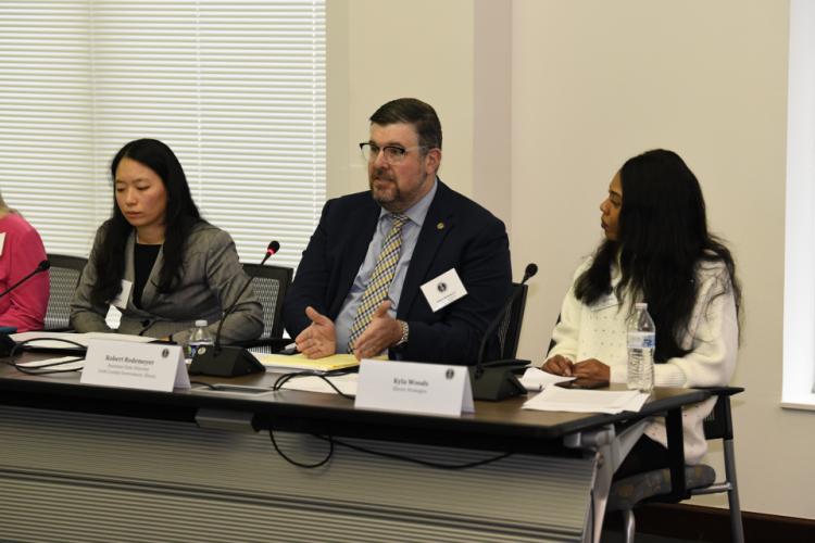 Robert Rodemeyer, Cook County State's Attorney Office, speaks to the Coordinating Council 